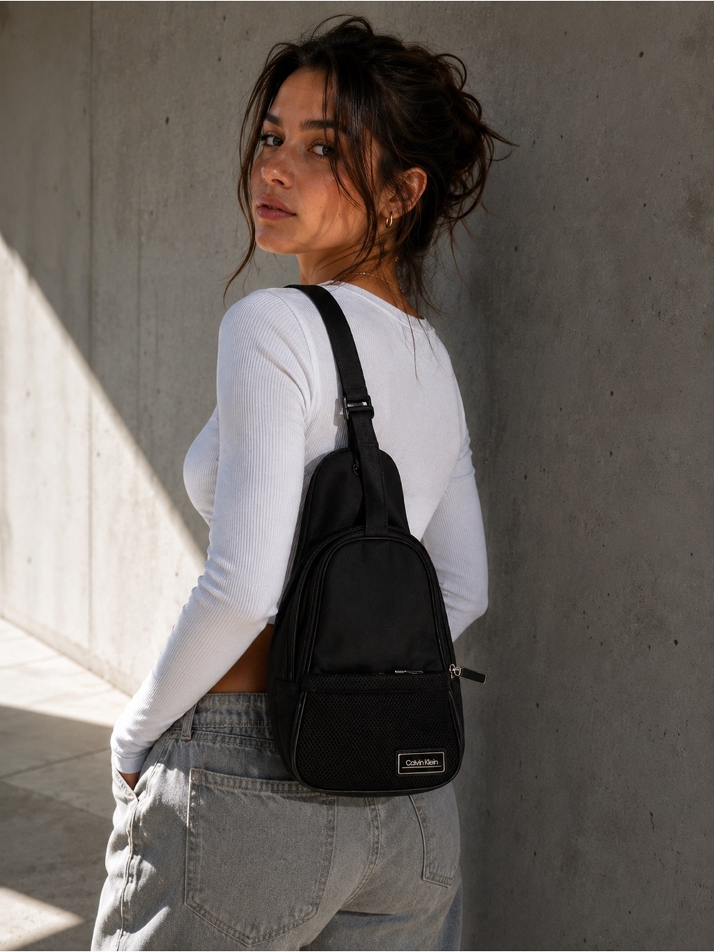 Calvin Klein Black Crossbody Sling Bag